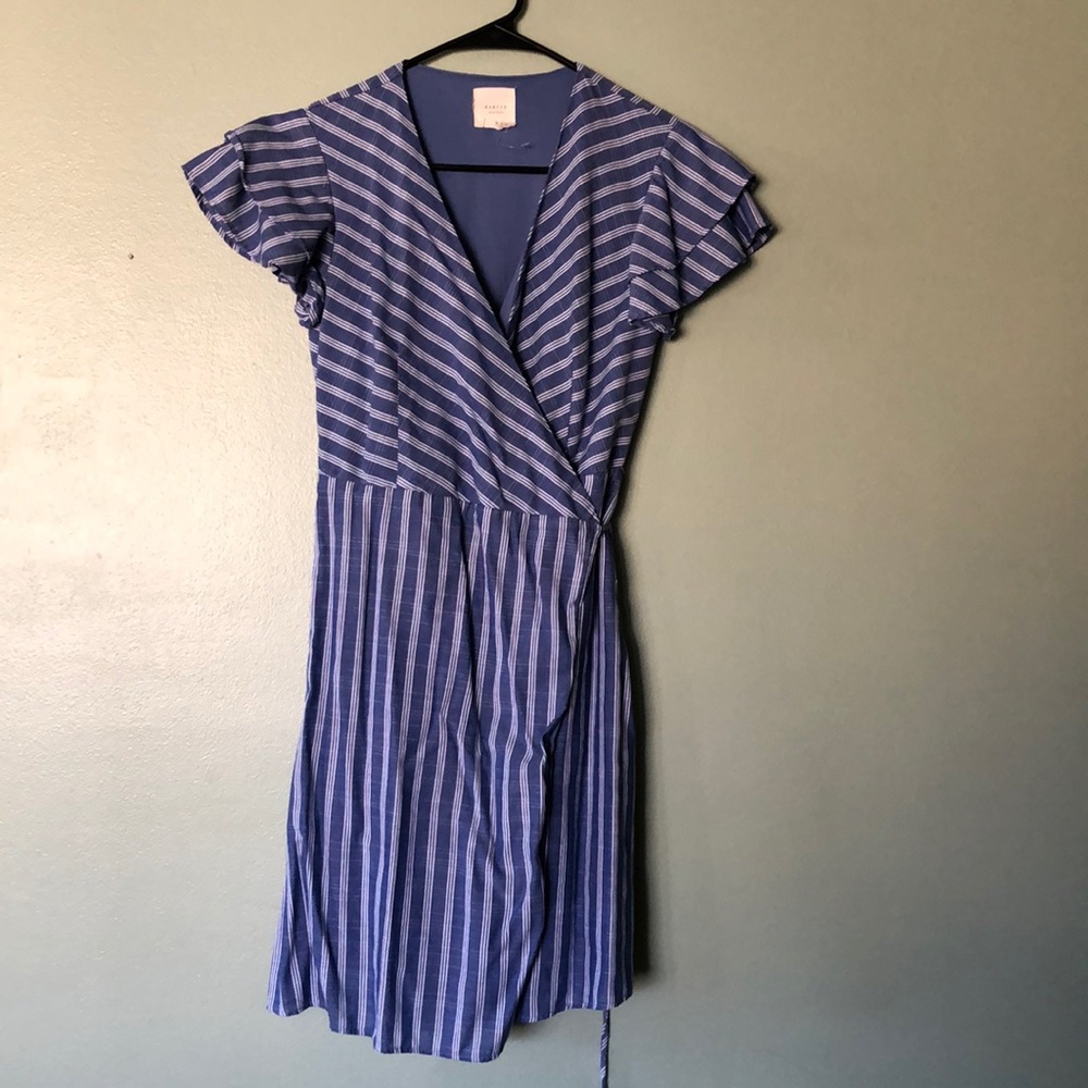 Blue striped dress